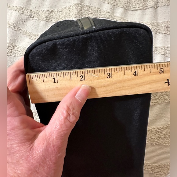 Franco Sarto Handbag, Black Leather and Midnight Blue Nylon, Like New 👜 - Picture 8 of 15